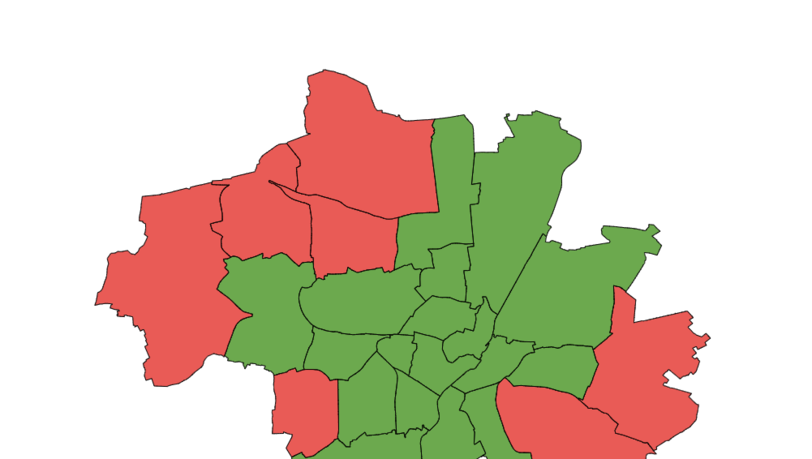 Dominik Krause konnte vor allem in den Innenstadtbezirken punkten, Dieter Reiter holte viele Stimmen in den Randbezirken.