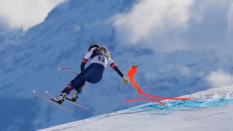 Lindsey Vonn st&uuml;rzte in der Olympia-Abfahrt im Februar schwer. (Archivbild)