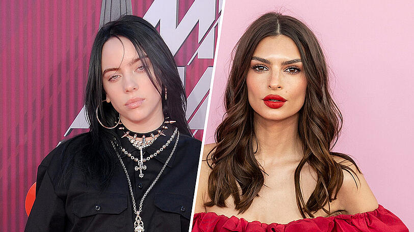 Billie Eilish (l.) bekommt von Emily Ratajkowski prominente Unterstützung.