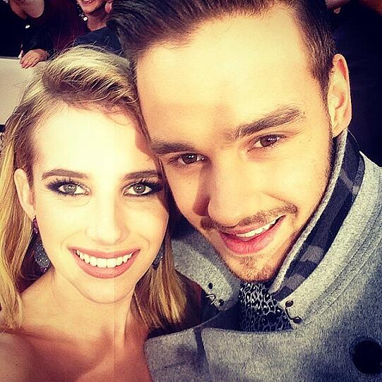 Die Nichte von Julia Roberts scheint ein richtiger One-Direction-Fan zu sein: Hier postet Emma Roberts ein Bild von sich und Liam Payne