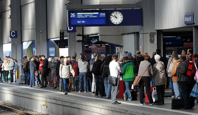 So sah es am Samstag am Hauptbahnhof aus. Die Bilder vom Bahnstreik in München