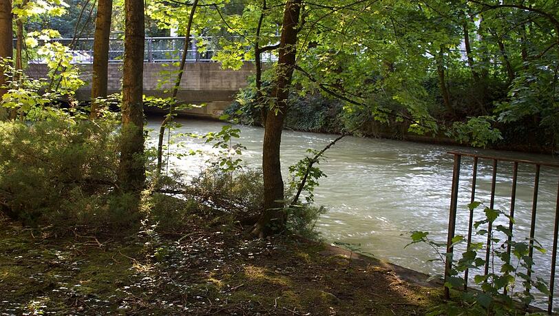 Der Eisbach: Die Strömung ist stark. Der Eisbach: Die Strömung ist stark.