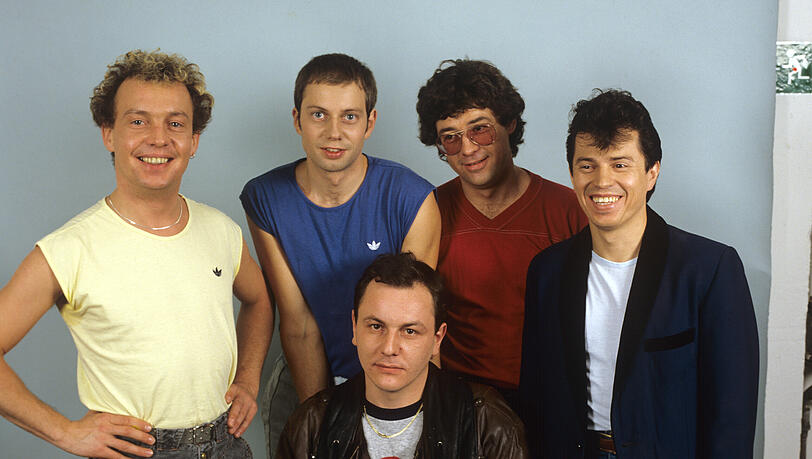 Die bayerische Rockgruppe Spider Murphy Gang, aufgenommen nach einem Auftritt in «Thommy's Pop Show» am 17.12.1983. Die bayerische Rockgruppe Spider Murphy Gang, aufgenommen nach einem Auftritt in «Thommy's Pop Show» am 17.12.1983.