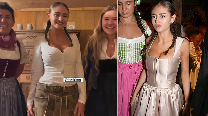 Leni Klum präsentiert bei ihrer Oktoberfest-Premiere gleich zwei Trachten-Outfits an einem Abend.