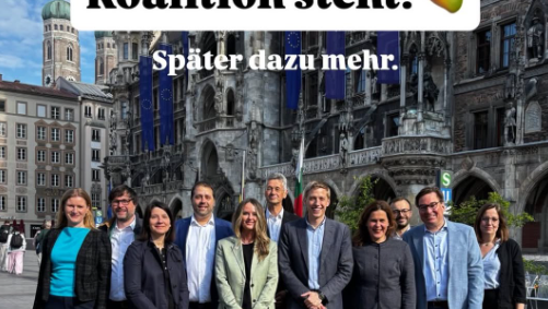 M&uuml;nchen hat eine neue Koalition &ndash; auf seinem Instagram-Account hat Neu-OB Dominik Krause (Gr&uuml;ne) ein erstes Foto dazu in seiner Story ver&ouml;ffentlicht.