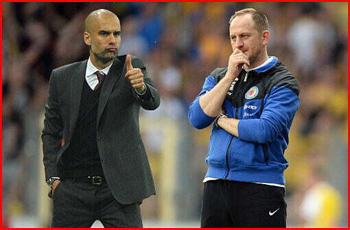 Warme Worte gab es für Pep Guardiola und sein Team von Trainerkollege Torsten Lieberknecht.