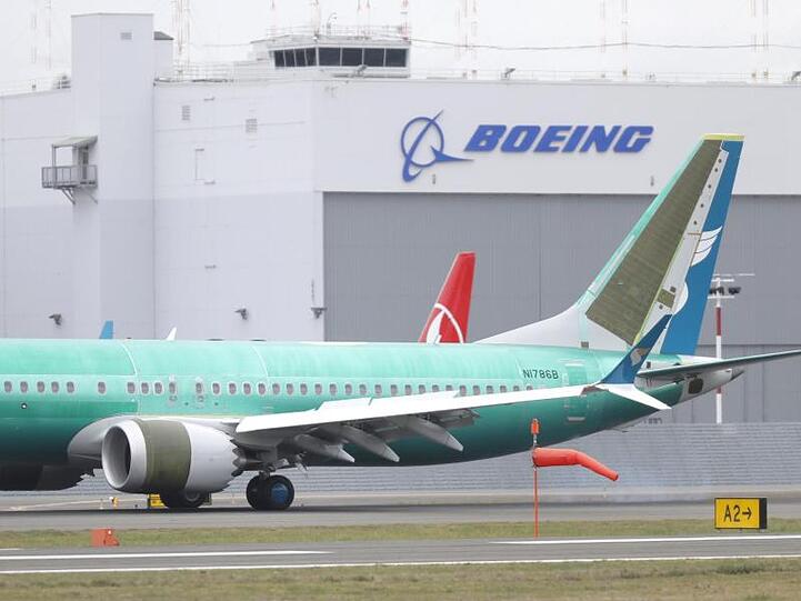 Eine Boeing 737 Max 8 auf dem Boeing Field in Seattle. Aktionäre haben Boeing wegen angeblicher Vertuschung von Sicherheitsmängeln verklagt.