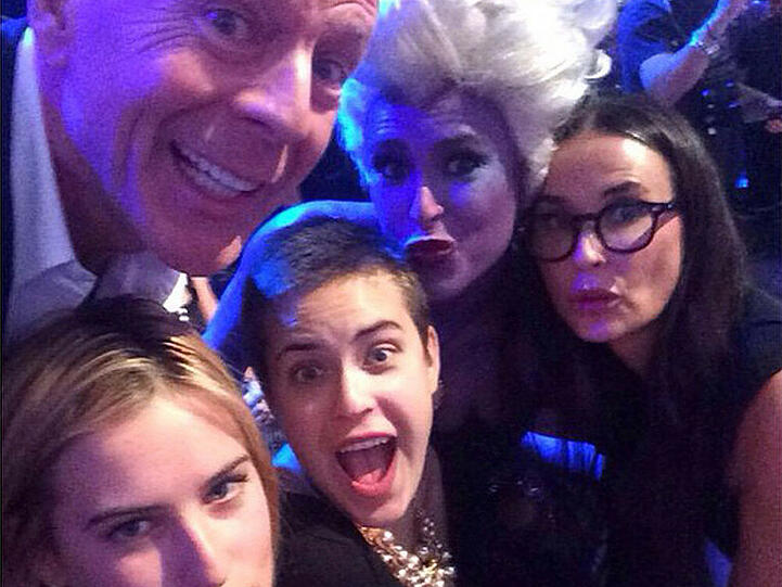 Familien-Selfie: Scout, Bruce, Tallulah und Rumer Willis und Demi Moore (v.l.)