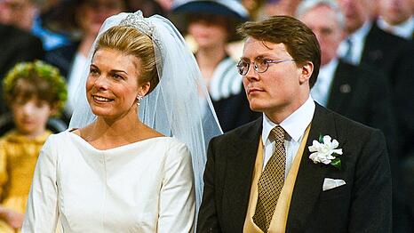 Prinz Constantijn und Prinzessin Laurentien an ihrem Hochzeitstag.