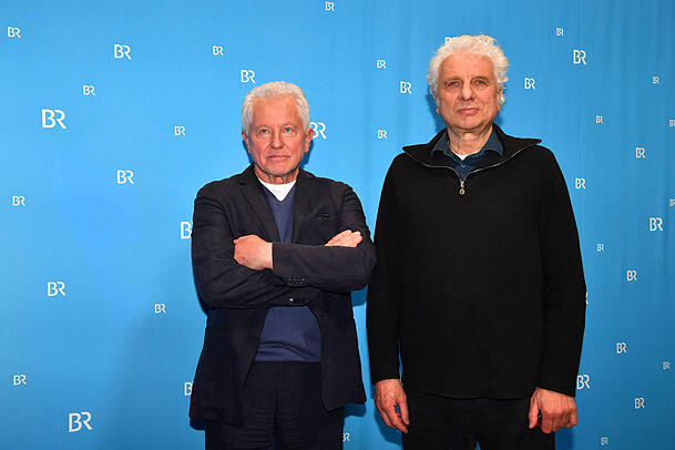 Miroslav Nemec und Udo Wachtveitl bei der Premiere des ersten Teils der "Tatort"-Folge "Unverg&auml;nglich" in M&uuml;nchen.