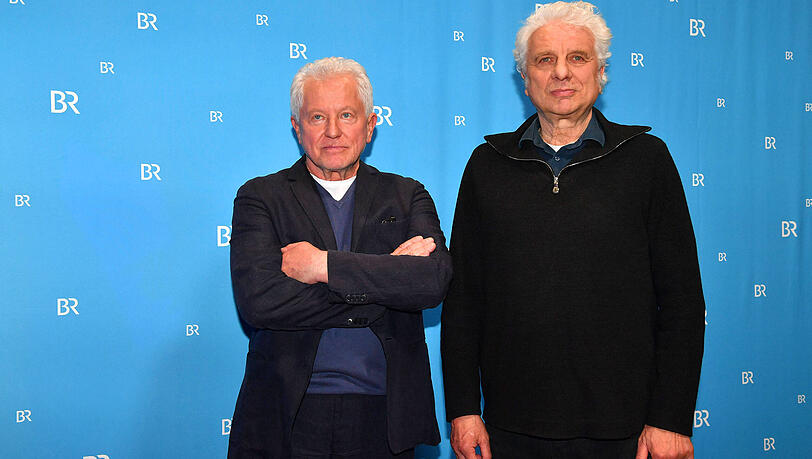 Miroslav Nemec und Udo Wachtveitl bei der Premiere des ersten Teils der "Tatort"-Folge "Unverg&auml;nglich" in M&uuml;nchen.