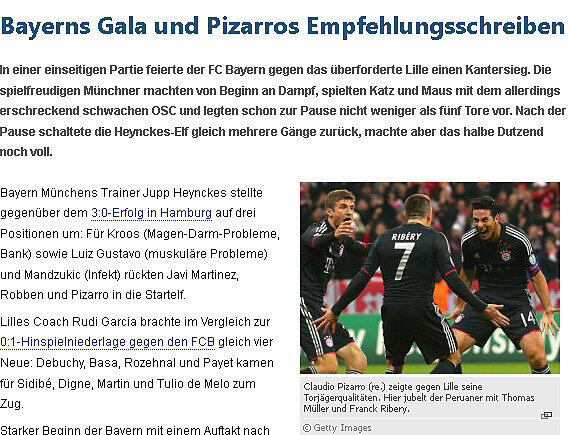 Internationale Stimmen: Bayern gegen Lille: Die Pressestimmen - FC Bayern - Abendzeitung München