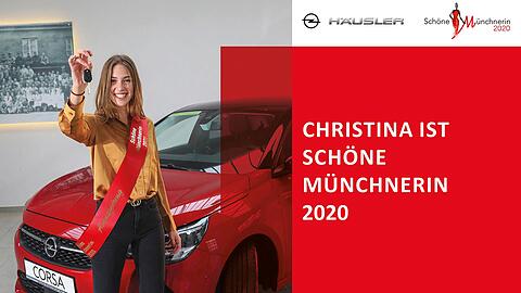 Die Schöne Münchnerin Christina Kollmeier mit ihrem Hauptgewinn.