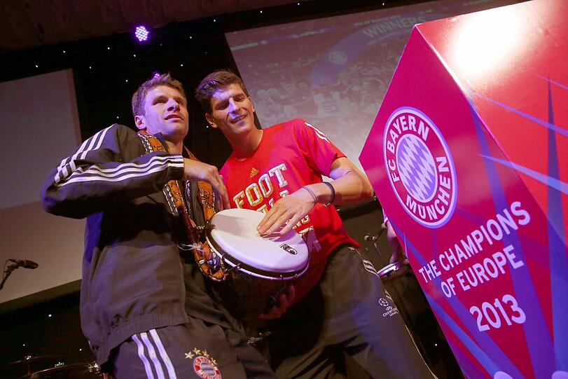 So sehen Sieger aus! Die Helden von London feiern den Champions League-Sieg 2013.