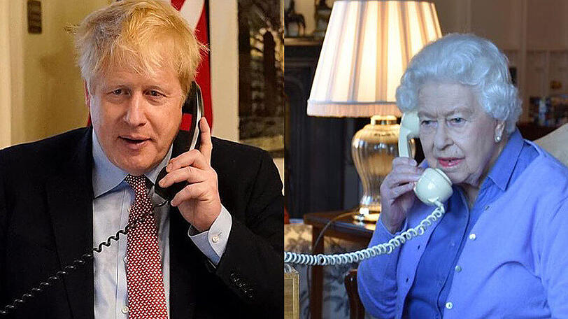 Boris Johnson und die Queen hielten die wöchentliche Audienz am Telefon ab