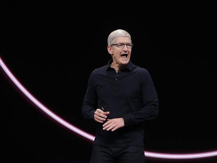 Tim Cook, CEO von Apple, spricht auf der Apple-Entwicklerkonferenz WWDC.