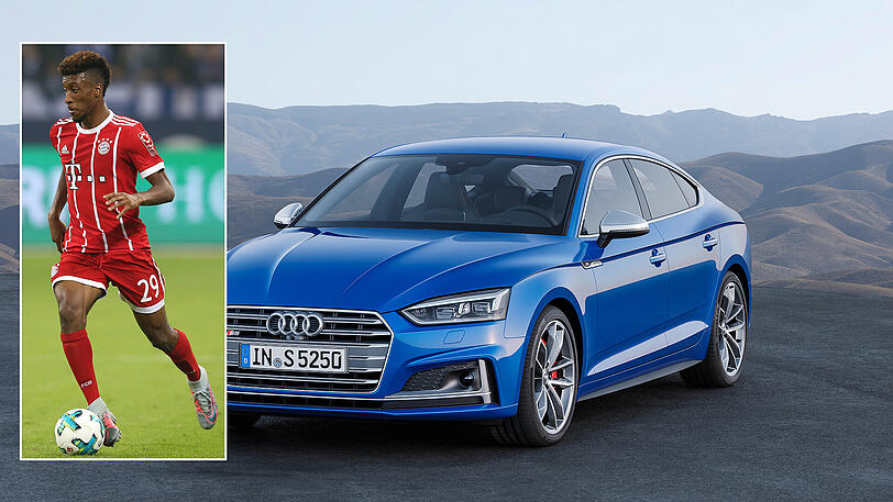 Kingsley Coman: S5 Sportback (Mythosschwarz Metallic).