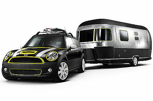 Mini Clubman S mit Airstream-Caravan