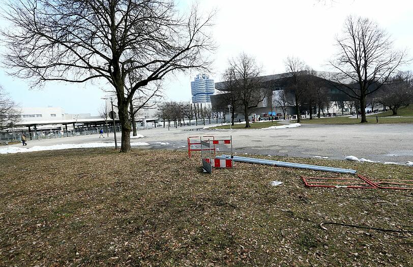 Kein schöner Empfang für Gäste, die den Olympiapark besichtigen möchten
