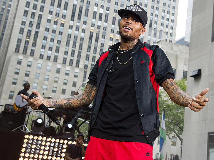 Chris Brown bei einem Konzert 2013 in New York