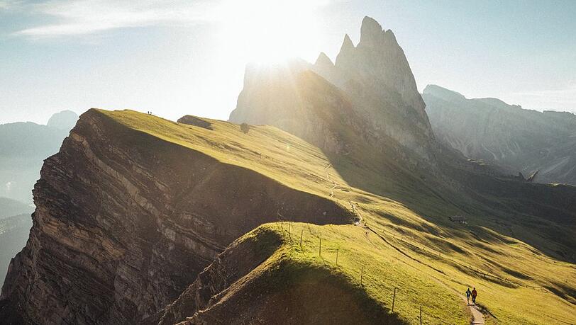 Die Geislergruppe gehört zu den bekanntesten Gebirgsformationen der Dolomiten.