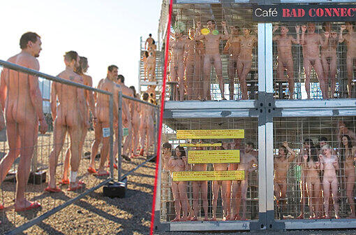 Viel Nackedeis haben auf dem Tollwood-Festival gegen Massentierhaltung protestiert. Sehen Sie hier die Bilder der Aktion!