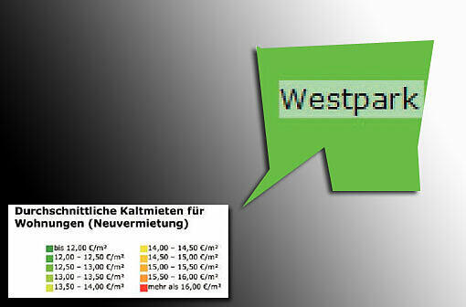 Mietspiegel 2013: Durchschnittliche Kaltmieten für Wohnungen in München (Neuvermietung)