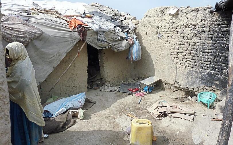 In solchen Verschlägen wohnt die Familie in Kabul.