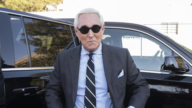 Roger Stone trifft im November 2019 für seinen Prozess am Bundesgericht ein. Roger Stone trifft im November 2019 für seinen Prozess am Bundesgericht ein.