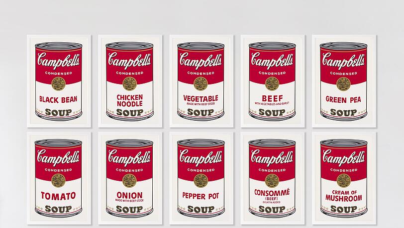 Wer kann den dekorativen Campbell‘s-Dosen schon widerstehen? Zumindest in der Siebdruck-Version von Andy Warhol. Wer kann den dekorativen Campbell‘s-Dosen schon widerstehen? Zumindest in der Siebdruck-Version von Andy Warhol.
