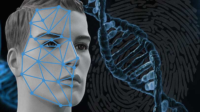 Manche Menschen sind äußerlich sehr wandlungsfähig &ndash; doch bestimmte Merkmale im Gesicht verändern sich nie. Eine Computer-Software erfasst diese anhand von Algorithmen.
