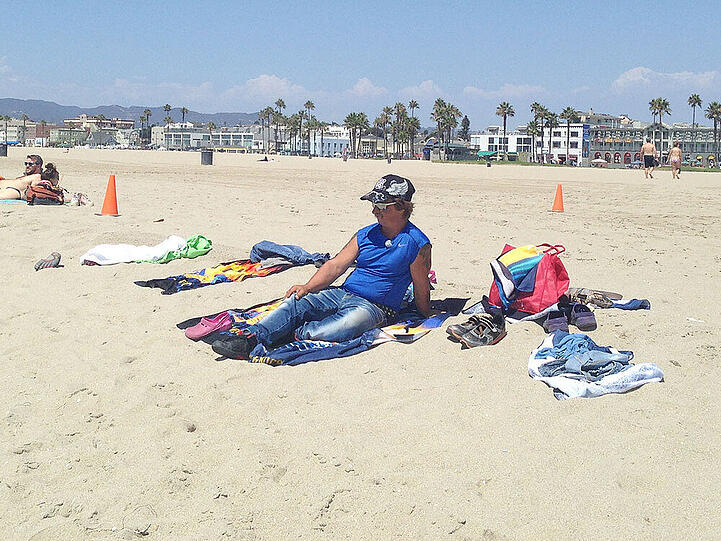 Andreas Liebisch am Strand von Los Angeles