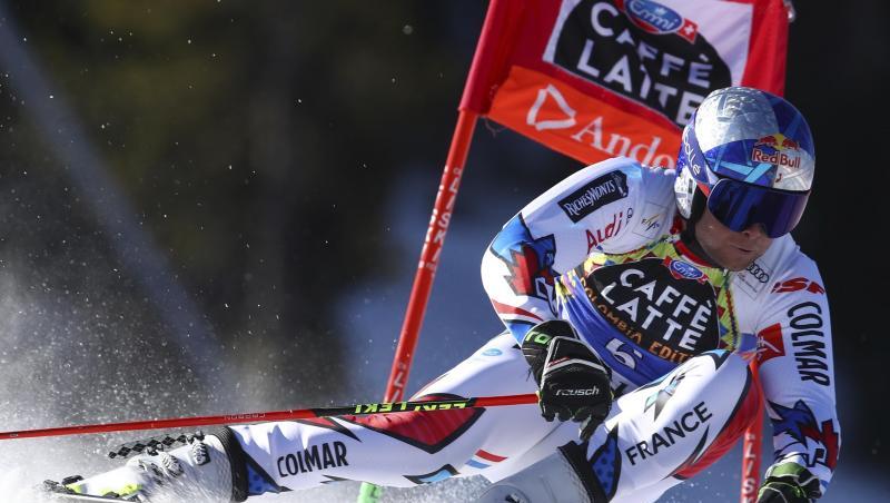 Der Franzose Alexis Pinturault in Aktion beim letzten Riesenslalom der Saison. Der Franzose Alexis Pinturault in Aktion beim letzten Riesenslalom der Saison.
