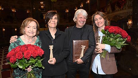 Elisabeth Wicki Endriss, Catherine Corsini, Andreas Dresen und Maryna Er Gorbach bei der 21. Verleihung des Friedenspreises des Deutschen Films - Die Brücke.
