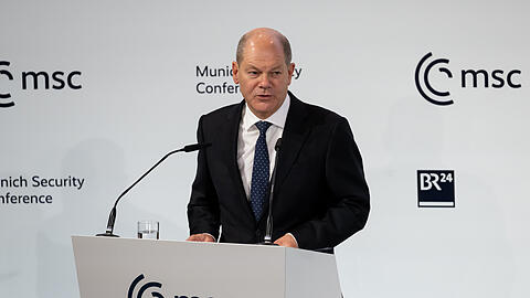 Bundeskanzler Olaf Scholz bei der Siko-Eröffnung am Freitag.