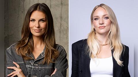 Laura Wontorra (l.) steht für die 2. Bundesliga bei RTL am Platz, Katharina Kleinfeldt für das Freitagsspiel auf Sky.