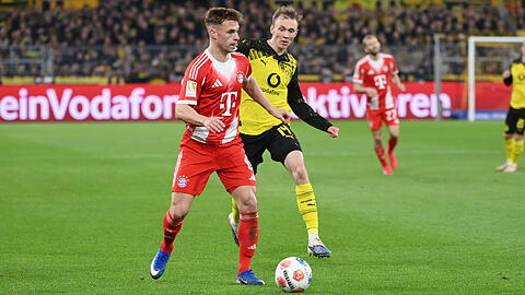 Joshua Kimmich wird gegen Gladbach seine Kapit&auml;nsbinde zur&uuml;ck an Manuel Neuer geben.