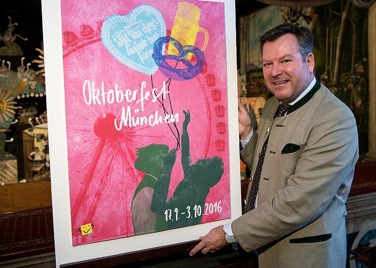 Bürgermeister Josef Schmid hat das neue Wiesnplakat vorgestellt.