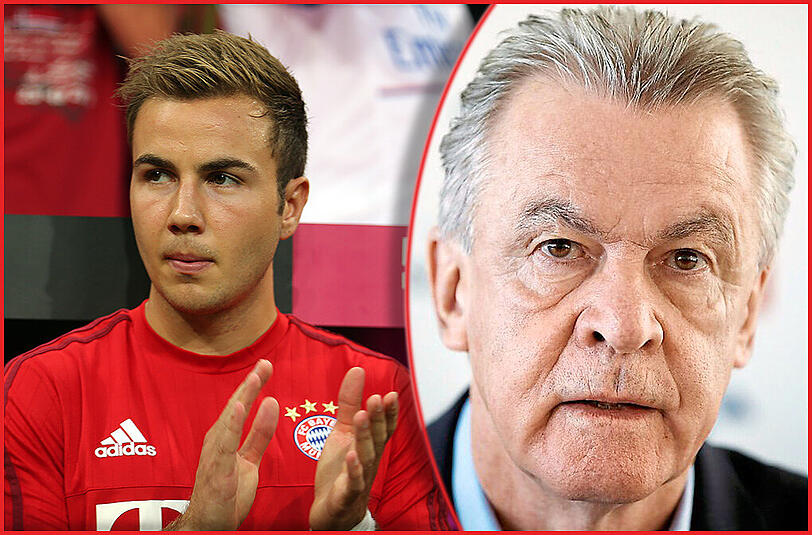 Auch gegen Hamburg saß Mario Götze wieder nur auf der Bank. Hitzfeld kritisiert nicht nur deshalb den Umgang mit dem Weltmeister.