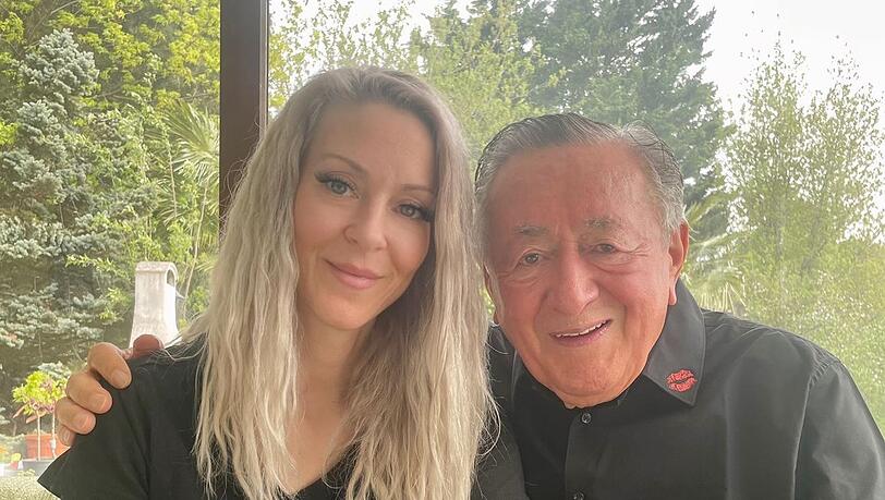 Richard "Mörtel" Lugner († 91) und Simone alias Bienchen.