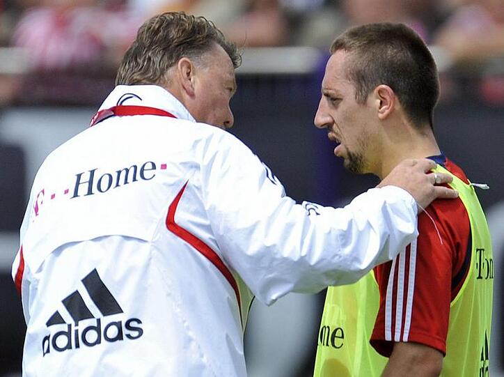 Ein Herz und eine Seele? Mitnichten. Das Zerwürfnis zwischen Trainer Louis van Gaal (l.) und dem Franzosen Franck Ribéry wird immer klarer.