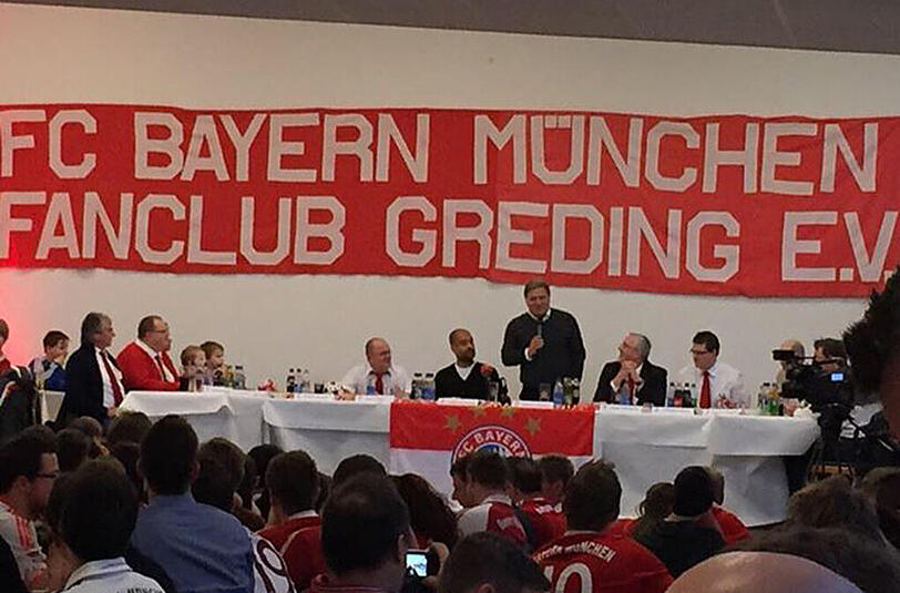 Pep Guardiola beim Bayern-Fanklub Greding.