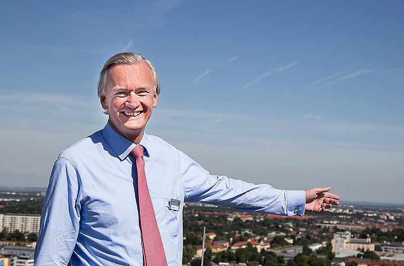 Stolz auf sein Projekt: Michael Haupt, Chef der Isaria Wohnbau.
