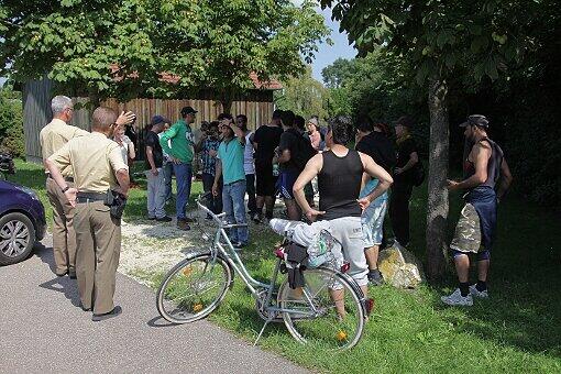 Ständiger Begleiter: die bayerische Polizei