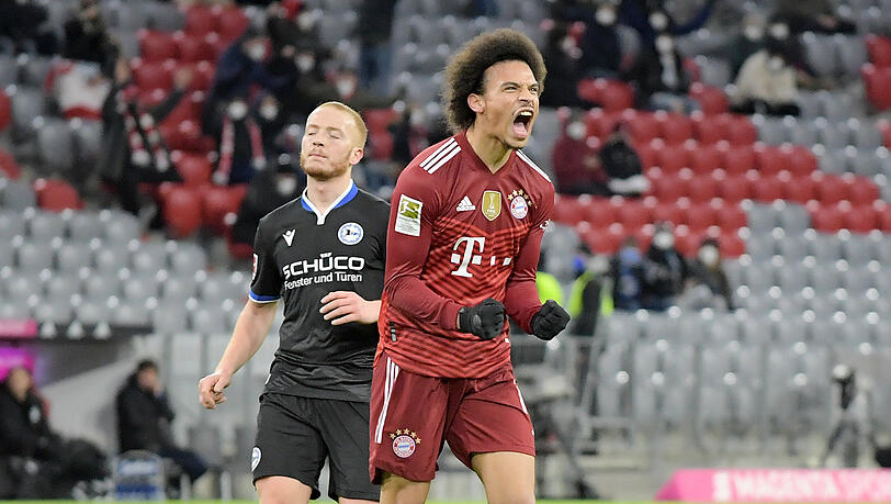 Leroy Sané schoss die Bayern mit einem sehenswerten Distanzschuss zum 1:0-Sieg gegen Bielefeld.