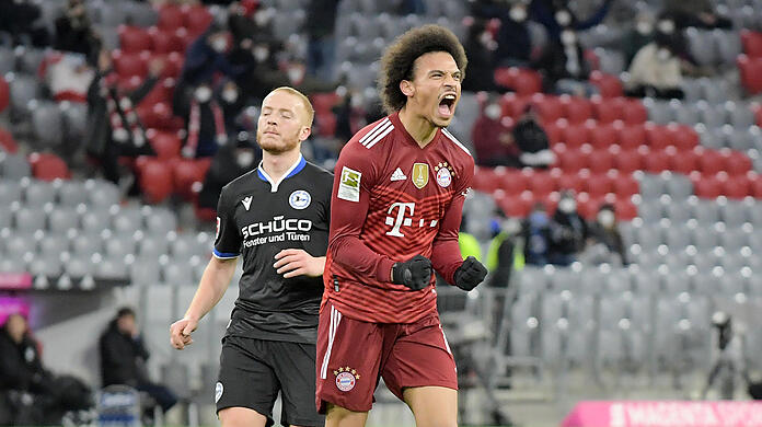 Leroy Sané schoss die Bayern mit einem sehenswerten Distanzschuss zum 1:0-Sieg gegen Bielefeld.