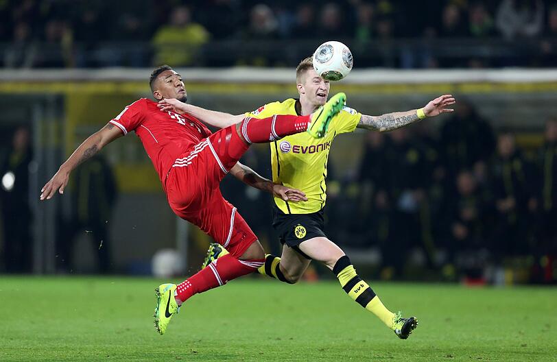 JEROME BOATENG - NOTE 3 - Riesenaufgabe im 150. Bundesliga-Spiel: gegen Lewandowski gut aussehen &ndash; fast unmöglich. Patzte zwei-, dreimal, sah Gelb, ging aber alles gut. Klärte dafür aber auch mehrfach in höchster Not, zum Beispiel bärenstark gegen Reus (61.). In der 64. Minute überraschend ausgewechselt. Wegen Gelb-Rot-Gefahr?