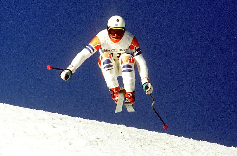 Marc Girardelli bei seinem Streif-Sieg 1989.