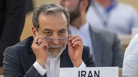 Der iranische Außenminister Abbas Araghtschi im UN-Menschenrechtsrat