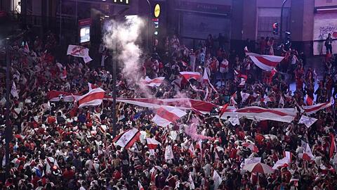 Die Fans von River Plate feierten friedlich in Buenos Aires.